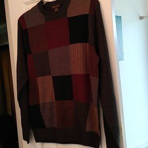 Dockers Color Block Regular Fit Long Sleeve Crewneck Sweater Pullover NWOT